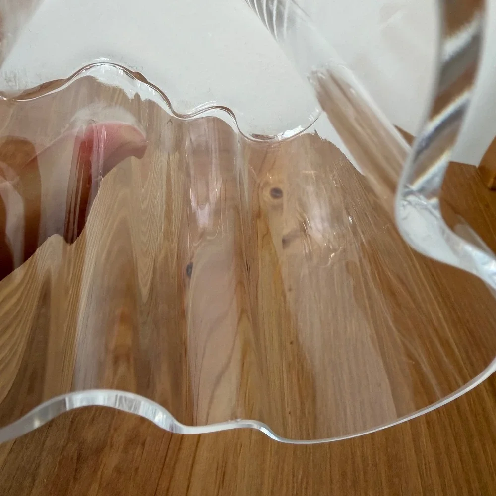 Iittala Alvar Aalto Clear Glass Savoy Vase Mid-Century Modern Finnish Art Glass